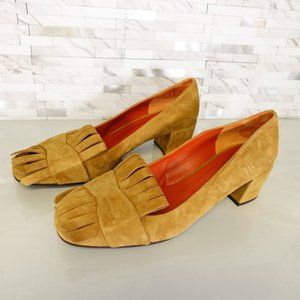 PENELOPE CHILVERS Women Shoes Leather Size 40 Sandals Slip On Pump 9 Fringe